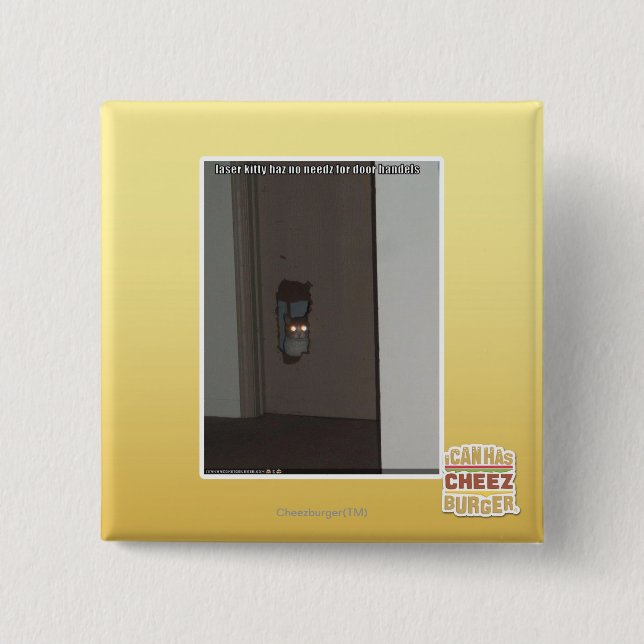 Laser Kitty Pinback Button (Front)