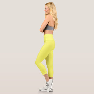 Laser Lemon (solid color) Capri Leggings