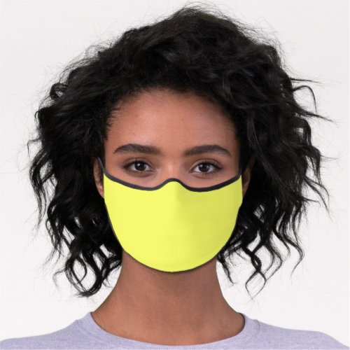 Laser Lemon  solid color  Premium Face Mask