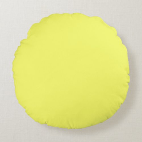 Laser Lemon  solid color  Round Pillow