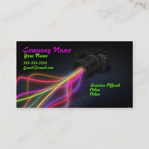 Customizable Laser Light Business Card