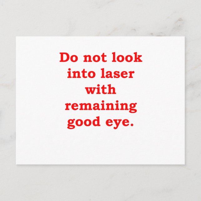 LASER.png Postcard (Front)