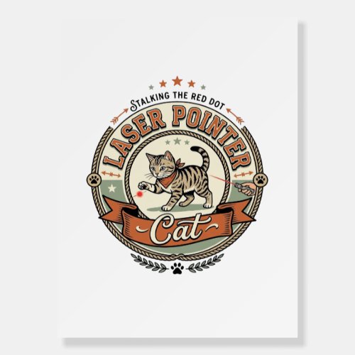Laser Pointer Cat Laser Pointer Cat Vintage Vector Foam Board