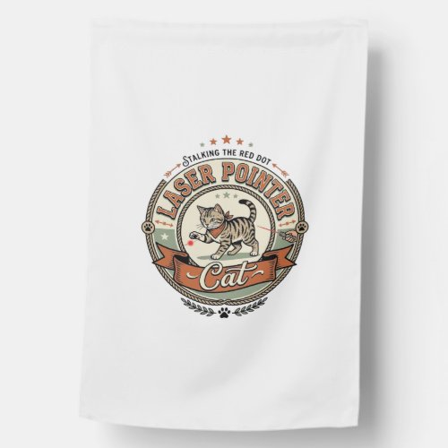 Laser Pointer Cat Laser Pointer Cat Vintage Vector House Flag