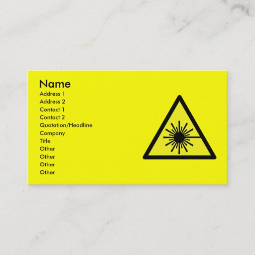 Customizable Laser_Radiation Business Card Template
