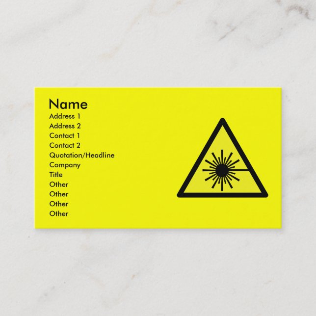 Laser_Radiation Business Card (Front)