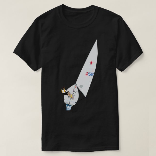 Laser Sailing Man T-Shirt (Design Front)