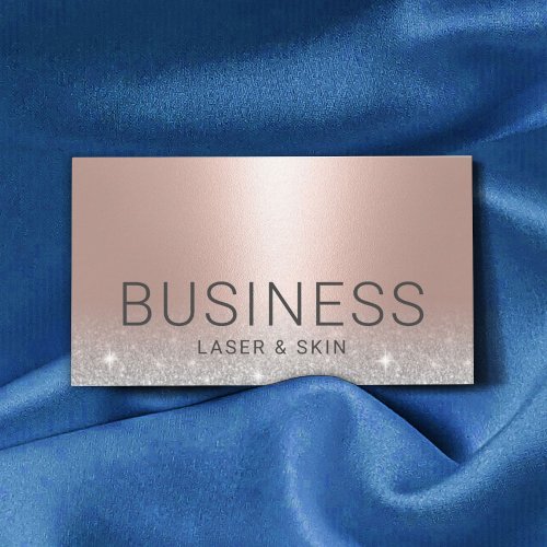 Laser  Skin Beauty Salon Esthetician Rose Gold Business Card