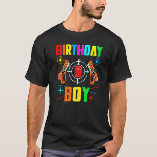 Laser Tag 6th Birthday Boy Indoor Lasertag Game 6 T-Shirt