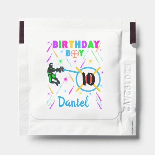 Laser Tag Birthday Boy Party Gamer Gaming  Hand Sanitizer Packet