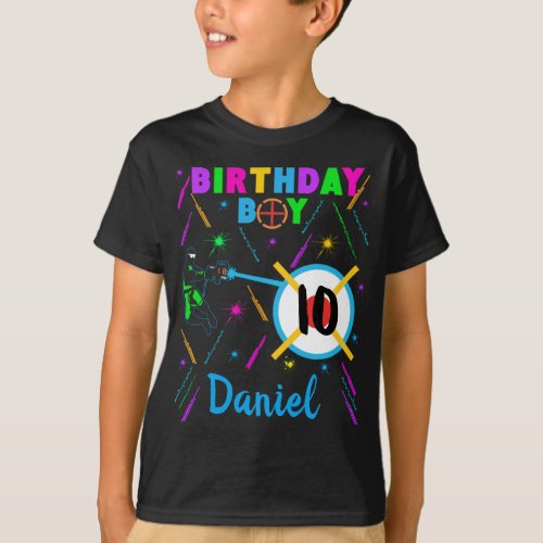 Laser Tag Birthday Boy Party Gamer Gaming T_Shirt