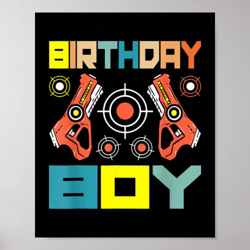 Laser Tag Birthday Boy Party Indoor Lasertag Game Poster