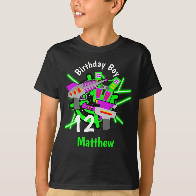 Laser tag Birthday Boy shirt  (Front)