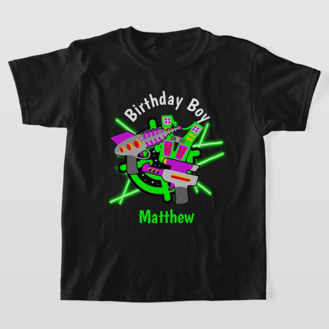Laser tag Birthday Boy shirt  (Laydown)