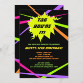 Laser Tag Birthday Party Invitation (Front/Back)