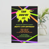 Laser Tag Birthday Party Invitation (Standing Front)
