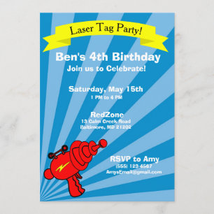 Laser Tag Birthday Party Invitation