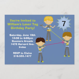 Laser Tag Birthday Party Invitation