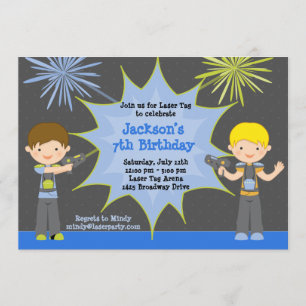 Laser Tag Birthday Party Invitation