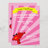 Laser Tag Birthday Party Invitation (Front/Back)