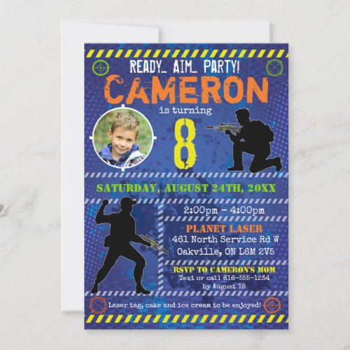 Laser Tag Birthday Party Invitation