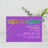 Laser Tag Birthday Party Invitation | Girl (Standing Front)