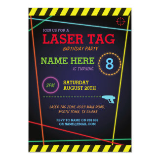 Laser Zone Party Invitations 9