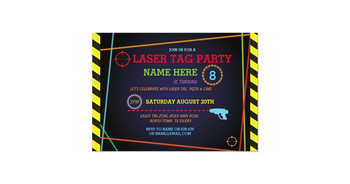 Laser Zone Party Invitations 4