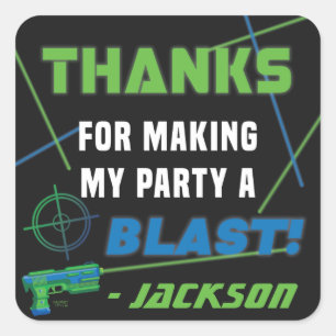 Laser Tag Blue and Green Birthday Party
