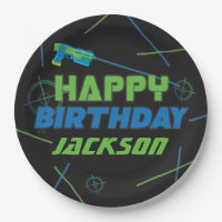 Laser Tag Blue and Green Birthday Party