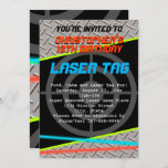 Laser Tag Boys Birthday Party Invitation