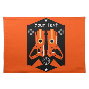 Laser Tag Combat Mission Kids Cloth Placemat