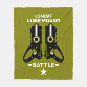 Laser Tag Combat Mission Kids   Fleece Blanket