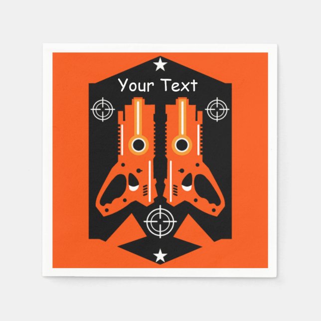 Laser Tag Combat Mission Kids     Napkins (Front)