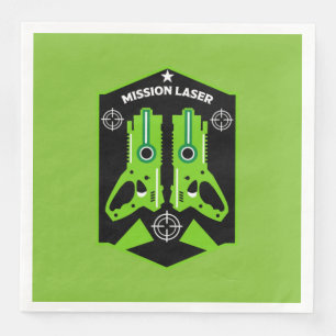 Laser Tag Combat Mission Kids Paper Dinner Napkins