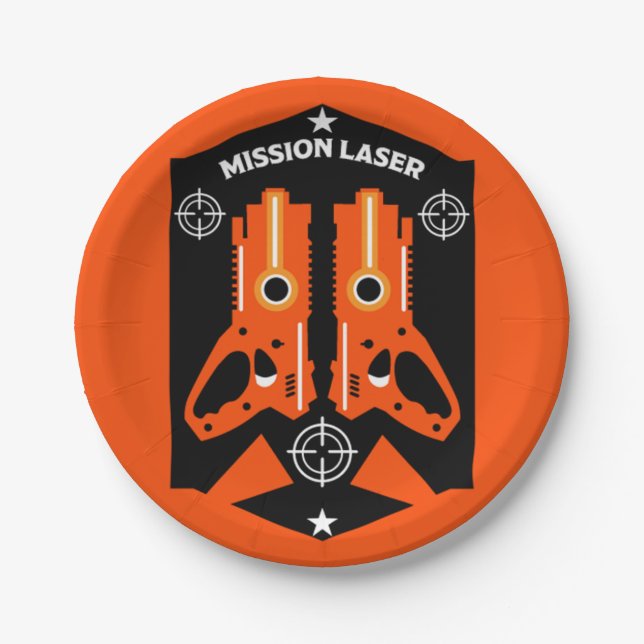 Laser Tag Combat Mission Kids    Paper Plates (Front)