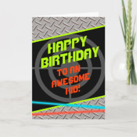 Laser Tag Custom Boys Birthday Greeting