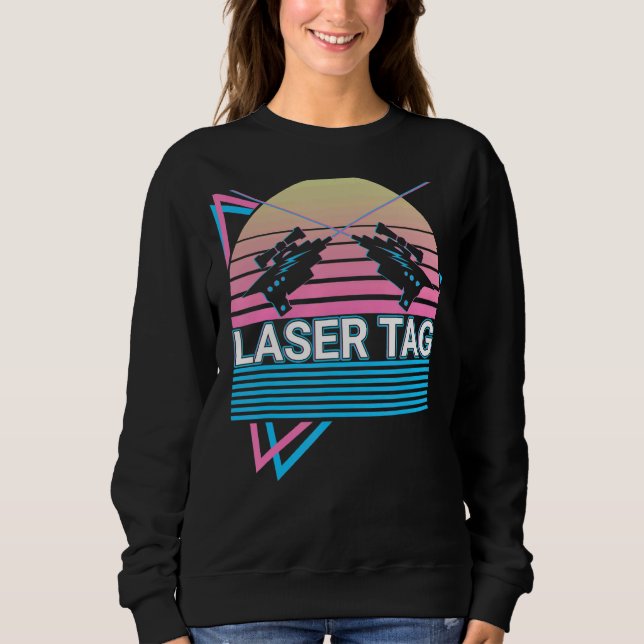 Laser Tag Game Lasertag Retro Sweatshirt (Front)