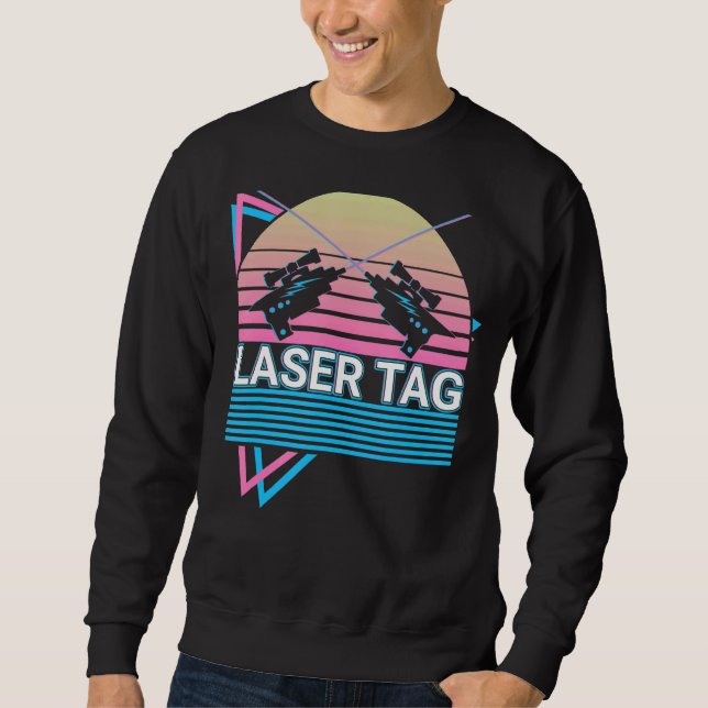 Laser Tag Game Lasertag Retro Sweatshirt (Front)