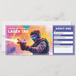 Laser Tag Gift Certificate Invitation