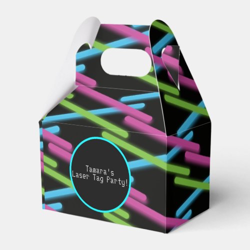 Laser Tag Glow Party Carry Favor Box