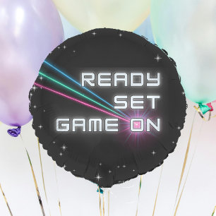 Laser Tag Neon Birthday Party Balloon