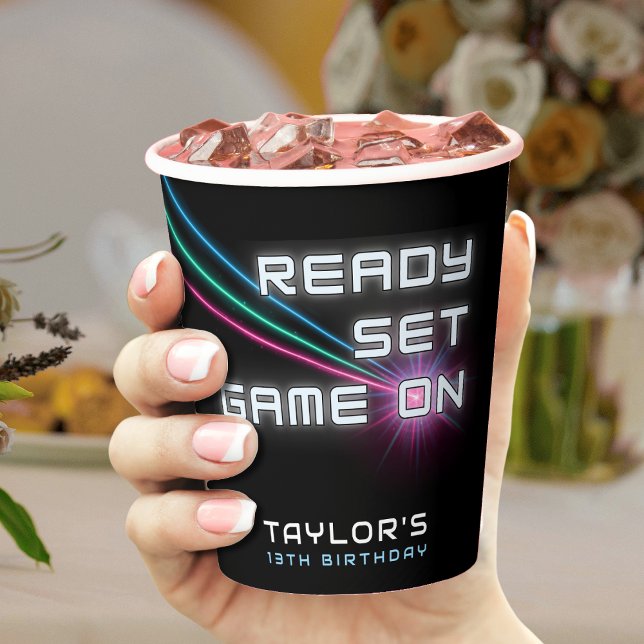 Laser Tag Neon Birthday Party Paper Cups (Laser Tag Neon Birthday Party Paper Cups
)