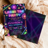 Laser Tag Neon Glow Arcade Party Girl Birthday