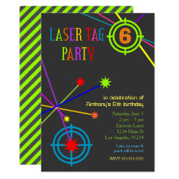 Laser Zone Party Invitations 7