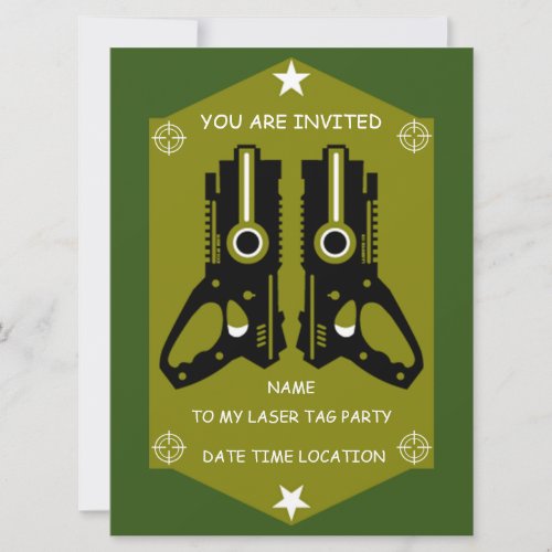 Laser Tag Party Invite