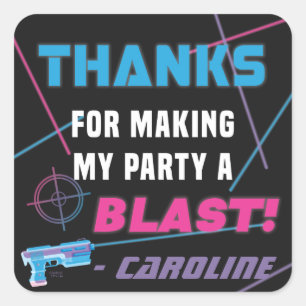 Laser Tag Pink Purple Blue Birthday Party