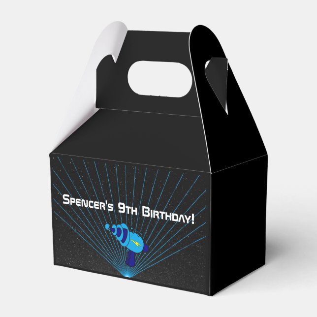 Laser Tag Theme Birthday Party Favor Boxes (Front Side)