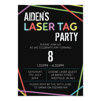 Laser Zone Party Invitations 8