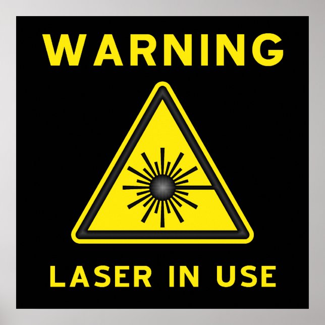 Laser Warning Symbol Poster (Front)